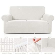 TAOCOCO Copridivano Jacquard Elasticizzato Spandex Copridivano Copridivano Copridivano Copridivano Copridivano in diverse misure e colori (Bianco, 2 Posti (139-175cm)