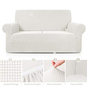 TAOCOCO Copridivano Jacquard Elasticizzato Spandex Copridivano Copridivano Copridivano Copridivano Copridivano in diverse misure e colori (Bianco, 2 Posti (139-175cm)