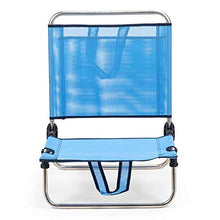 Solenny 50001072725250 8434826105250 - Sedia da spiaggia pieghevole, schienale basso, con tasca e manici, colore: blu