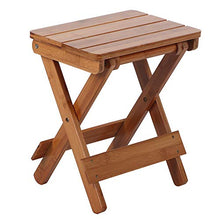 Sgabello quadrato in bambù Sgabello portatile Sgabello ecologico, bordo liscio per uso domestico portatile per camera da letto del bagno