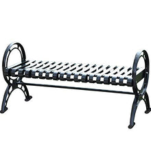 Outdoor sports Terrazza panchina da Giardino, Seduta da Esterno in Metallo con braccioli, Sedile di Riposo Giornaliero Impermeabile e con Protezione Solare, Adatto per 2-3 Persone