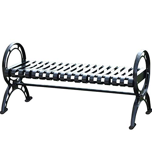 Outdoor sports Terrazza panchina da Giardino, Seduta da Esterno in Metallo con braccioli, Sedile di Riposo Giornaliero Impermeabile e con Protezione Solare, Adatto per 2-3 Persone