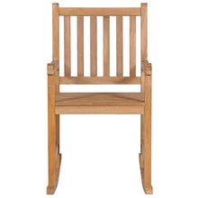 vidaXL Sedia a Dondolo con Cuscino Verde Brillante in Legno di Teak