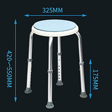 Sgabello doccia 8 Regolazioni di Altezza Sgabello Doccia In Lega di Alluminio Telaio Rotazione 360 ° Montaggio Impermeabile Mute Antiscivolo Sgabello Da Bagno