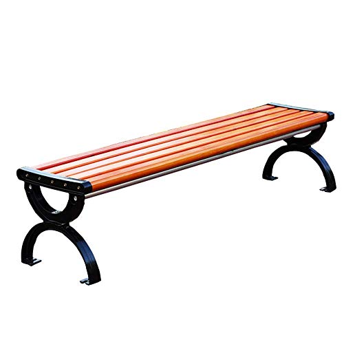 GaoF Panchina da Giardino per Esterni, panchina per Esterni in Legno massello anticorrosivo, panchina antiruggine con Struttura in ghisa, per Cortile/terrazza/Prato