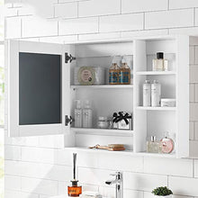 haozai Mobiletto Pensile da Bagno con Specchio, Armadietto da Parete, Specchio Contenitore con Ripiani Regolabili, Bianco,Mobiletto Pensile da Bagno con Specchio 27