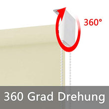 LeMeiZhiJia, tenda avvolgibile verticale per esterni, per balconi, protezione dagli sguardi indiscreti, coprente, Metallo, beige., Per altezza 130-140 cm