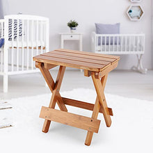 Sgabello in legno, sgabello da cucina quadrato pieghevole con legno massello per tavolo da pranzo e scrivania del computer