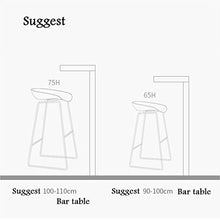 LLT Pratico sgabello Sgabelli bar sgabello da cucina Bar Colazione Dining Chair contatore Stile Moderno Black Metal Telaio Sicurezza Ergonomia Sedile Carico 120 Kg,Grigio,75CM