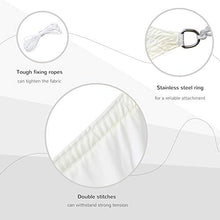 Outsunny Vela Ombreggiante Rettangolare 4x6m, Tenda da Sole per Esterno in Poliestere Anti UV Traspirante Bianco Crema