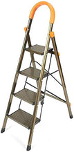 GQQ, scaletta pieghevole in metallo, per ufficio, con quattro gradini, da giardino, da giardino, per esterni, dimensioni 44,5 x 77 x 138 cm, 44,5 x 77 x 138 cm, 44,5 x 77 x 138 cm, 44,5 x 77 x 138 cm.