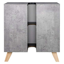 EUGAD Mobiletto Sottolavabo Sottolavello Armadietto sotto Lavandino per Bagno con Anta in Legno 0119WY