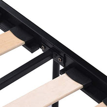 WGYDREAM Letto Struttura Letto in Metallo Nero Solido Giroletto Letto Singolo Piattaforma con Rete A Doghe per Adulti Bambini Bambini, 140 X 200 Cm