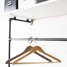 Various Armadio in design industriale – Appendiabiti aperto per camera da letto e guardaroba da parete nel corridoio, nero, robusto metallo