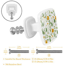 Fumetto di fiori 4 PCS Pomelli per Porta, Pomolo per Mobile, Pomelli per Mobili con Viti, Maniglia per Armadietto, Pomelli per Porta, Pomelli per Cassetti per Porta, Armadio, Cassetto e Credenza