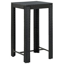 vidaXL Set Bar da Giardino 5 pz con Cuscini Polyrattan Nero