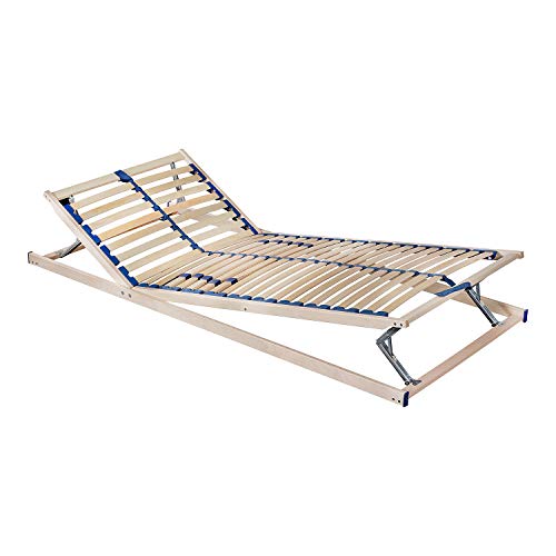 Malie Rete a doghe di Legno Olympus, Testa e Piedi, 28 Listelli, 140 x 200 cm