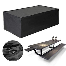 Gutsbox Coperture per Set Arredo Giardino Impermeabile, Telo Protettivo Rettangolare per Tavolo e Sedie da Esterni, Antivento/UV/Impermeabile, Resistente allo Strappo 420D Oxford