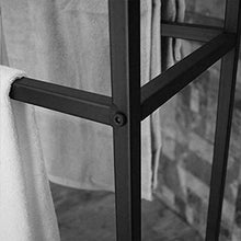 Y-only Porta Asciugamani a piantana Nero, Porta Asciugamano da Terra con 3 Braccia, Porta Asciugamano da Terra, Resistente, Robusto e Resistente alla ruggine black-65x20x110cm