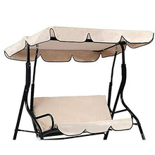 Copertura superiore di ricambio per tettuccio altalena, copertura superiore di ricambio per tettuccio altalena per patio ， Per terrazza oscillante sostituibile di fascia alta (Cachi)