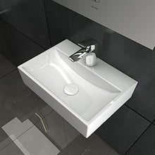 Alpenberger - Lavabo con rivestimento antibatterico in ceramica, 36 x 25 cm, da appendere o da appoggio, con rivestimento nano e design elegante