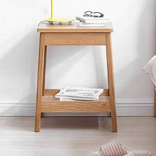 DGHJK Mobili per la casa, tavolino da Salotto in Legno massello con cassetto Tavolo da Soggiorno Moderno Nordico angolare a 2 Ripiani Comodino Camera da Letto