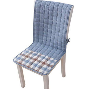 XHNXHN 1 Pz Cotone Cuscini per sedie Siamesi Cuscini per sedili, Antiscivolo Cuscini per sedie da Pranzo Set di Fodere per Interni Decorazioni per Interni per Interni Cuscino per Panca Lungo Blu C