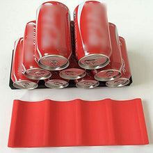 Moligh doll 2PZ Silicone Frigo Can Beer Wine Bottle Rack Holder Mat Stacking Tidy Tool Cucina Frigorifero Organizer-Red