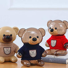 Greatangle-UK Romanzo Creativo per Bambini Moneta salvadanaio Decorativo Simpatico Orso Design plastica Soldi centesimi Risparmio Leggero