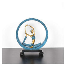 LOEMWJ Ornamenti per Il Desktop Europeo e Americano Creativo Semplice Yoga Ornamenti Artigianato Zen Yoga Piccole Persone Vino armadietto Soggiorno Cabinet TV (Color : D)