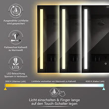 Azione top!Specchio bagno con LED, Lindau 50 x 70 cm, specchio da bagno con LED, classe di efficienza energetica A +