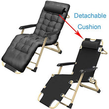 SHUAIIJUAN Sedia per il tempo libero domestico Sdraio da spiaggia pieghevole reclinabile Sedie 600D Oxford Reclining Giardino Sedia - Sedie da giardino Prato sala for Patio Camping Max.200kg - Nero