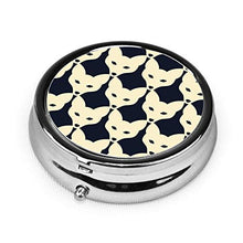 White Fox Animal Print - Contenitore rotondo per pillole, 3 scomparti, in metallo, per medicina e vitamine, per viaggi all'aperto