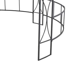 Goliraya Gazebo Padiglione da Giardino Rotondo Tetto Antracite con Struttura in Ferro,Gazebo in Ferro,Padiglione in Ferro 300 x 290 cm