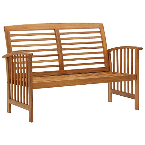 Panchina da giardino in legno massiccio di acacia, 119 cm
