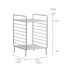Jcnfa-Tavoli Tavolino in Metallo, sofà Grid Table, Comodino, 2 Colori (Color : Black, Size : 11.81 * 17.71 * 20.86in)