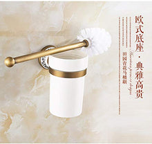 Accessori Bagno Europeo antico bagno portasciugamani portasciugamani bagno di stoccaggio ciondolo cremagliera bronzo nero doppia parete appesa, scopino