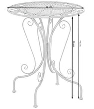 Dehner Beistelltisch Luca, Ø 60 cm, Höhe 70 cm, Metall, Weiß Tavolino Basso, Bianco