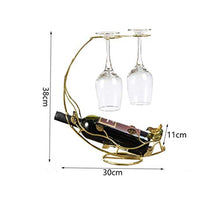 FCXBQ Portabottiglie per Vino Espositore Portabottiglie per Vino in Ferro Art Collezione Rack Rack