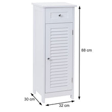 Mendler Arredo bagno serie HWC-F75 MDF bianco 30x32x88cm armadietto cassettiera