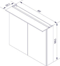 Fackelmann LED specchio armadio 80 cm Bianco Lucido efficienza energetica A + + Serie B. perfetto