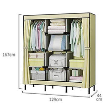 Mobili per Camera da Letto Armadietto Antipolvere Pieghevole Armadio Guardaroba Moderno in Tessuto Oxford