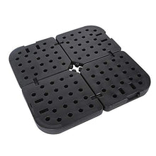 GOTOTO 4 Pezzi Base per Ombrellone da Esterno in Plastica, Quadrata, 50x50x8cm, Nero