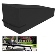 Omabeta Fodera reclinabile Fodera per Sedia da Giardino Fodera per Sedia da Esterno Pieghevole Impermeabile 208x76x79cm Fodera Protettiva per Sedia Nera per la casa