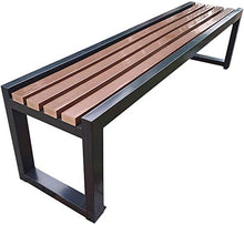 YZ-YUAN Panchina da Giardino Terrazza da Esterno panchina da Giardino panchina da Parco, Sedia da Veranda 3 posti Resistente alle intemperie con Schienale, Struttura in Acciaio e sedili a doghe in l