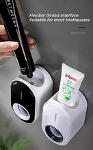 Tisi Dispenser Dentifricio Automatico Squeezer Dispenser per Bambini e Adulti Famiglia Doccia, è Montaggio a Parete Accessori Bagno con Super Sticky Ventosa (Nero)