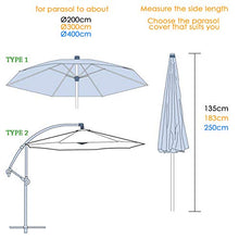 MOHOO Copertura per Ombrellone, 265 cm Fodera Protettiva Ombrellone, Copertura Parasole da Giardino 420D Panno Oxford Impermeabile Anti-UV Antivento Antipioggia con Palo Laterale Cordicella in Basso