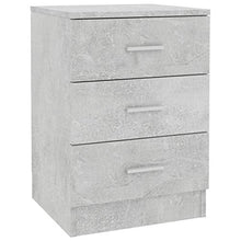 Tidyard Comodini 2 pz Grigio Cemento 38x35x65 cm in Truciolato