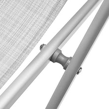 XONE Coppia Sdraio 5 Posizioni Grigio Melange | 2 Sdraio Spiaggia Giardino in Alluminio e textilene, Dimensioni 102x58x93 cm