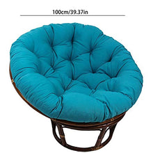 Papasan - Cuscino rotondo per sedia a nido d'uovo, con laccetti, per interni ed esterni, impermeabile, 100 x 100 cm